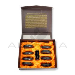 16 Stones w/Wooden Box - 8 Large & 8 Small