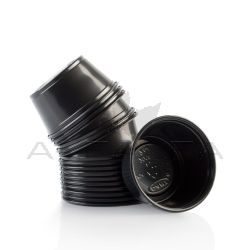 2oz Souffle Black Cup & Clear Lid - 2500ct/cs