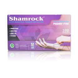 Shamrock - Powder Free Latex Gloves - Medium 100 ct