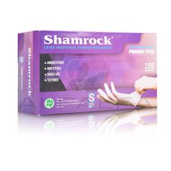 Shamrock - Powder Free Latex Gloves - Small 100 ct