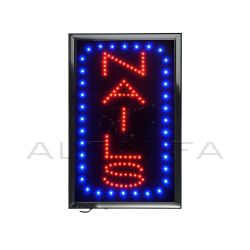 Vertical Nails LED Sign