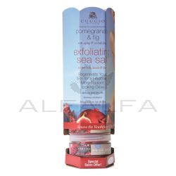 Cuccio Sea Salt Moisturizing Exfoliant Pomegranate & Fig Display
