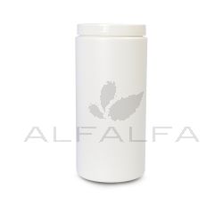 40oz White HDPE Cylinder Round Bottle & Cap