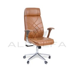 Regis Customer Chair Cappuccino w/Chrome base
