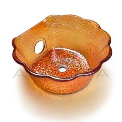 Scallop Gold Sink Bowl