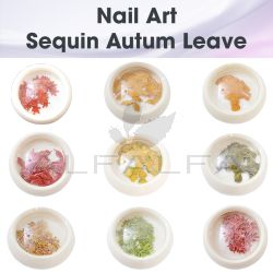 Nail Art Sequin Autum Leave