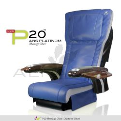 ANSP20 Massage Chair - Duo Tone Navy Blue and Ivory