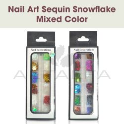 Nail Art Sequin Snowflake Mixed Color 