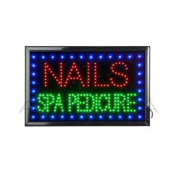 Horizontal LED Nails & Spa Pedicure Sign