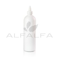 White HDPE Bullet Bottle 16 oz w/Twist Cap