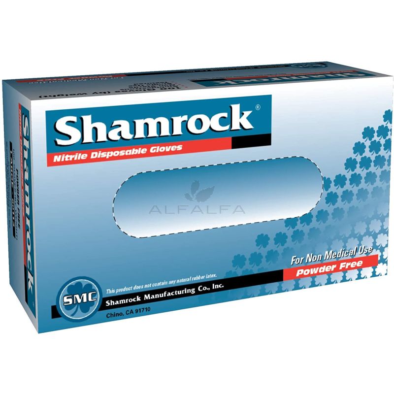 Shamrock Nitrile Blue Gloves - Small 100 ct