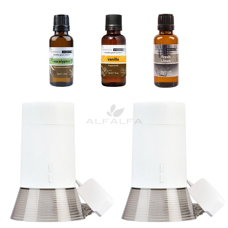 Ultrasonic Aroma Diffusers WonderConic - White & 3 Oils