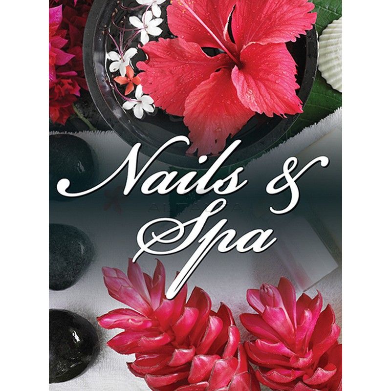 Holographic Window Decal - Naills & Spa - H-9 S