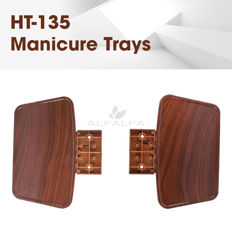 HT-135 Manicure Tray w/ Hinge (Faux Wood)