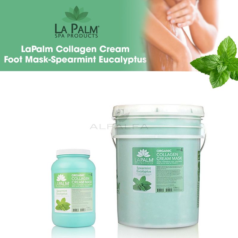 La Palm Collagen Cream Foot Mask-Spearmint Eucalyptus