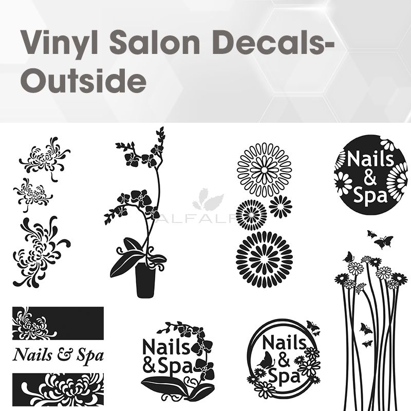 Vinyl Salon Decals-Outside