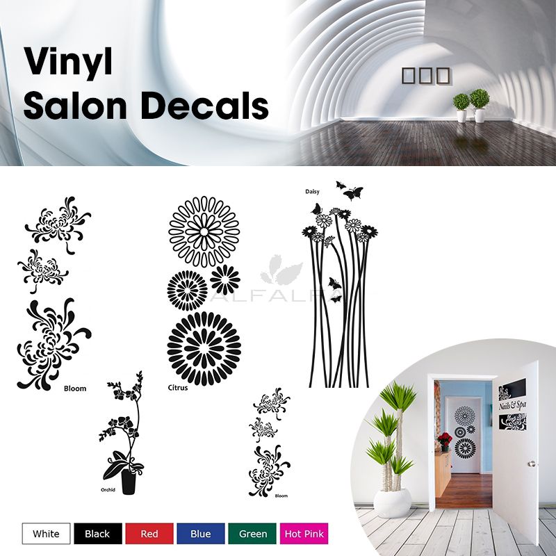 Vinyl Salon Decals-Inside