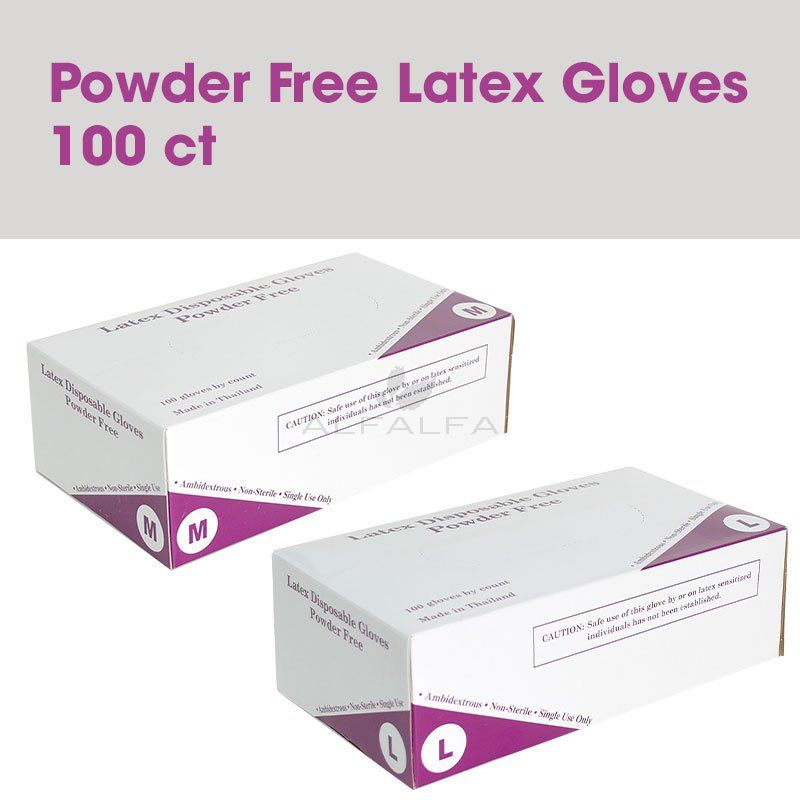 Powder Free Latex Gloves 100 ct