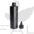 Empty Black HDPE Cylinder Bottle 8 oz w/Twisted Cap