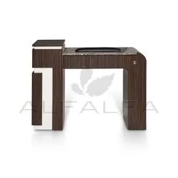 Beniko Nail Table - White Fino & Guayanna Rose