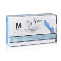 Cre8tion - Nitrile Blue Gloves - Medium 100 ct