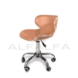 Crescent Technician Chair Cappuccino w/Chrome Base