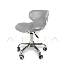 Crescent Technician Chair Grey w/Chrome Base