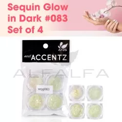 Nail Art Sequin Glow in Dark -# 083 - Set of 4 