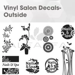 Vinyl Salon Decals-Outside
