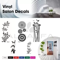 Vinyl Salon Decals-Inside