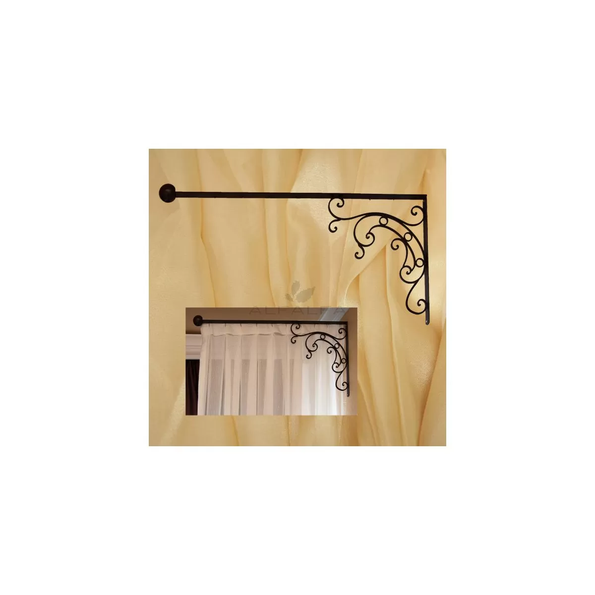 3' Pinch Pleated Gold Drapery