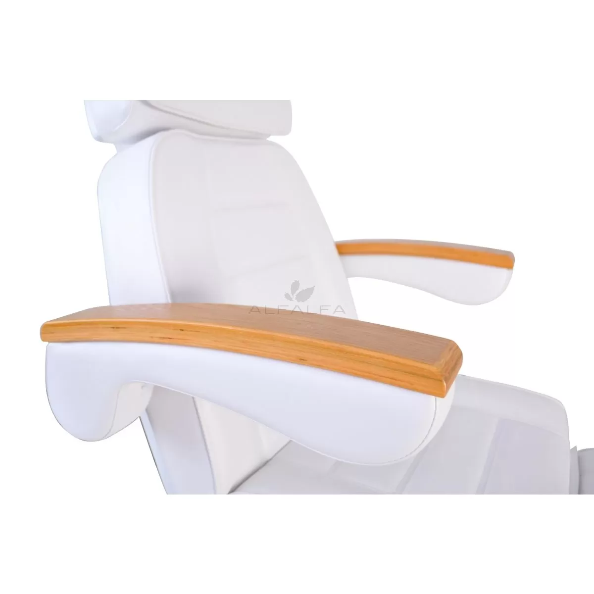 Facial Beauty Chair & Wooden Armrests w/ 3 Motors - White