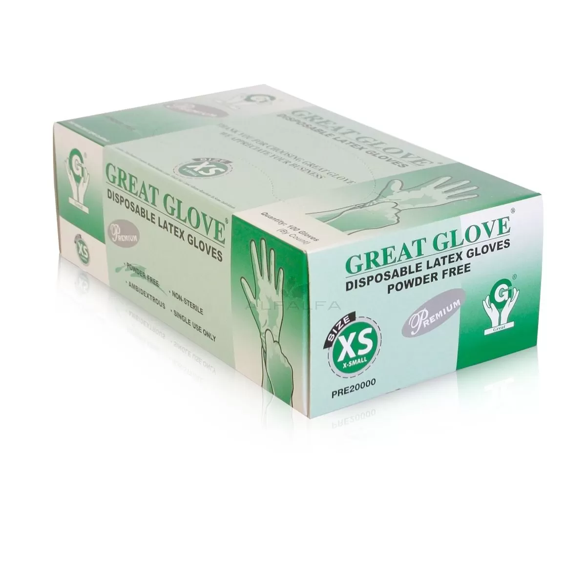 Great Powder Free Latex Gloves-100 ct