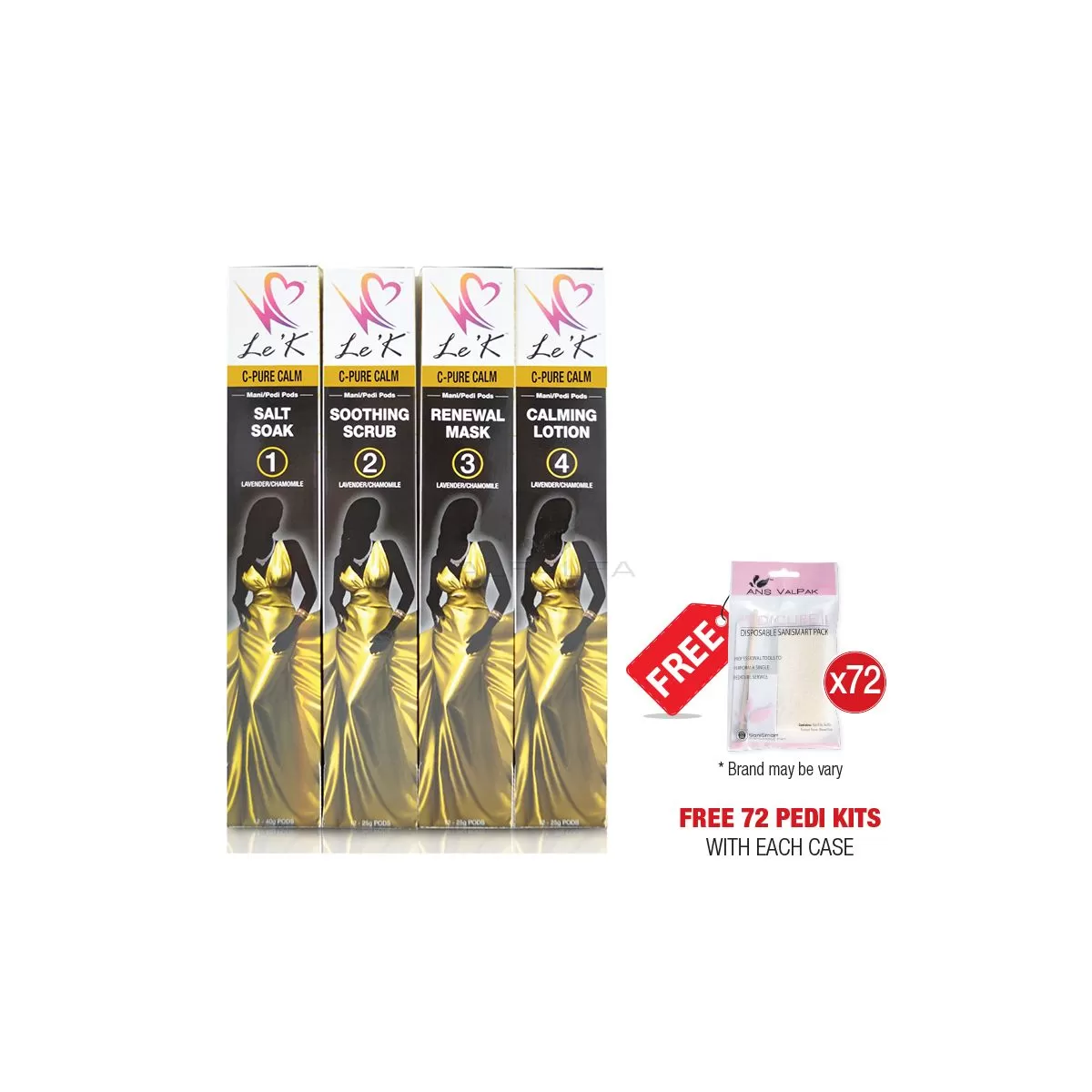 Le'K ManiPedi PODs - C Pure Calm - 4 Steps