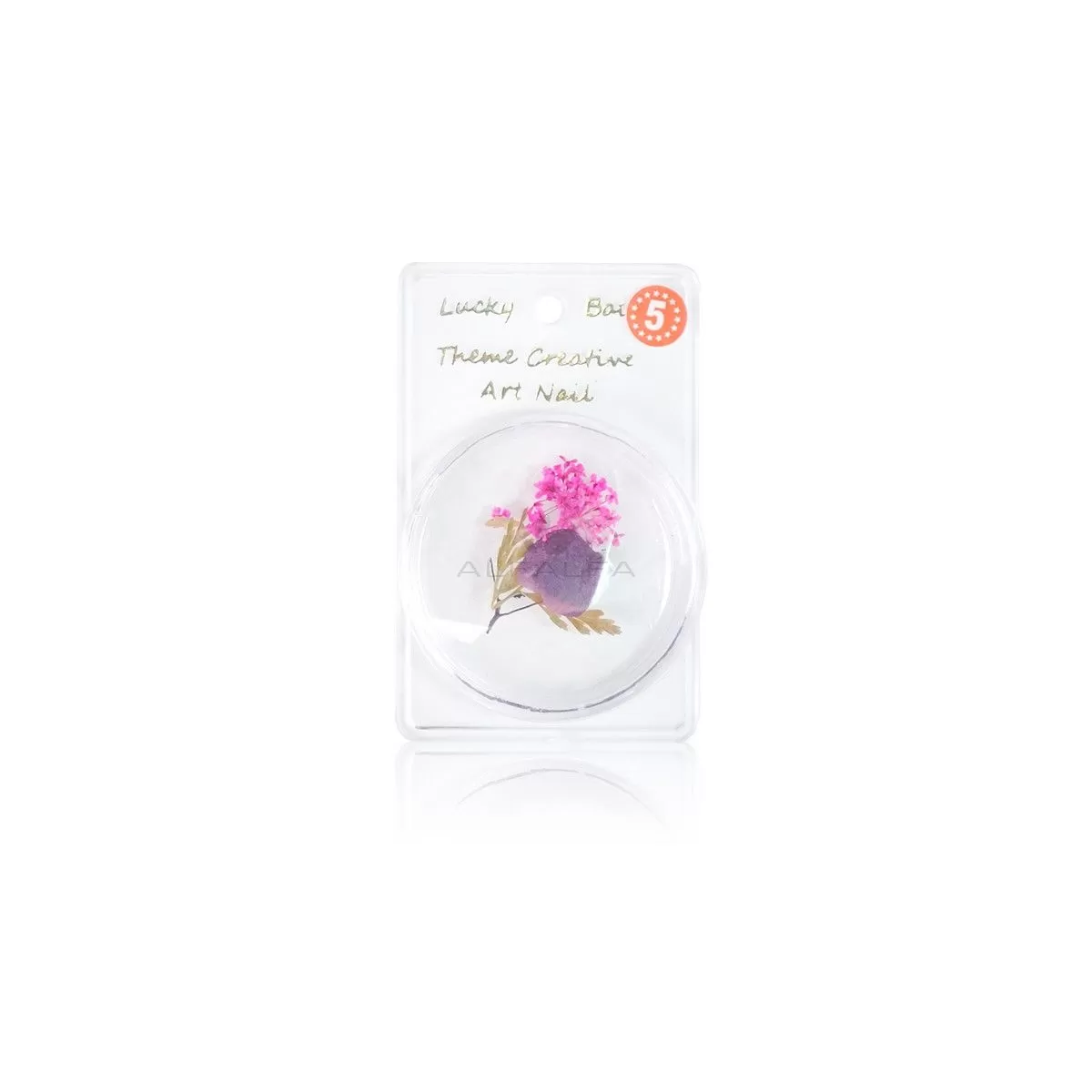 Nail Art Dry Flower Decoration - # 1 - 5  Set of 5