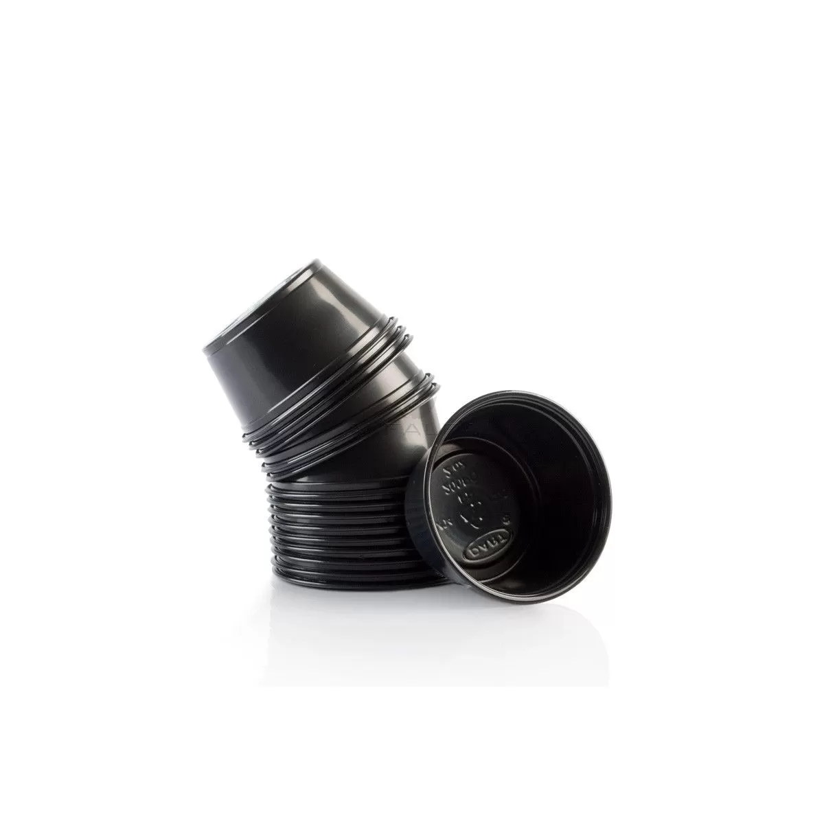 2oz Souffle Black Cup & Clear Lid - 125 ct