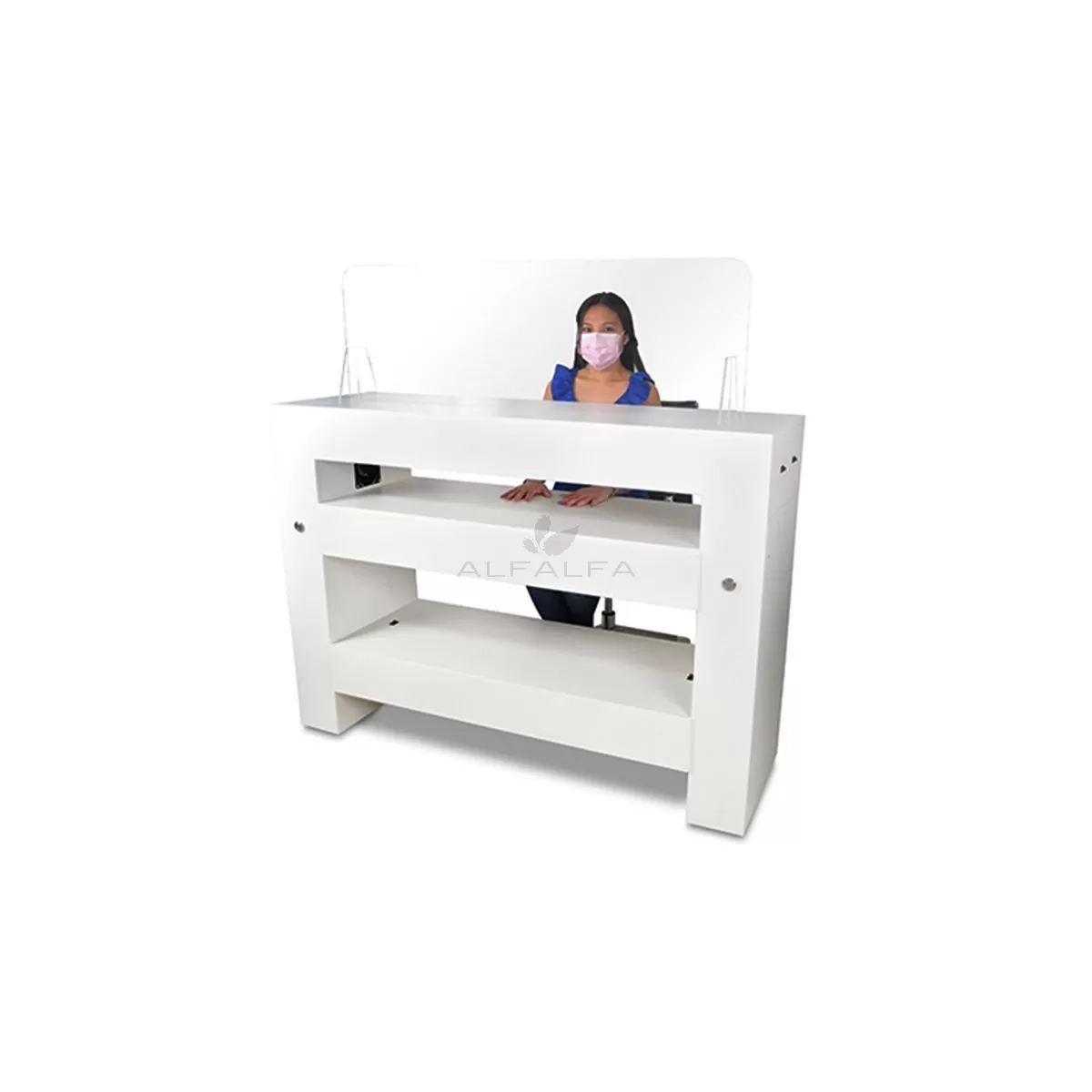 Dual QDry Table Acrylic Protective Screen