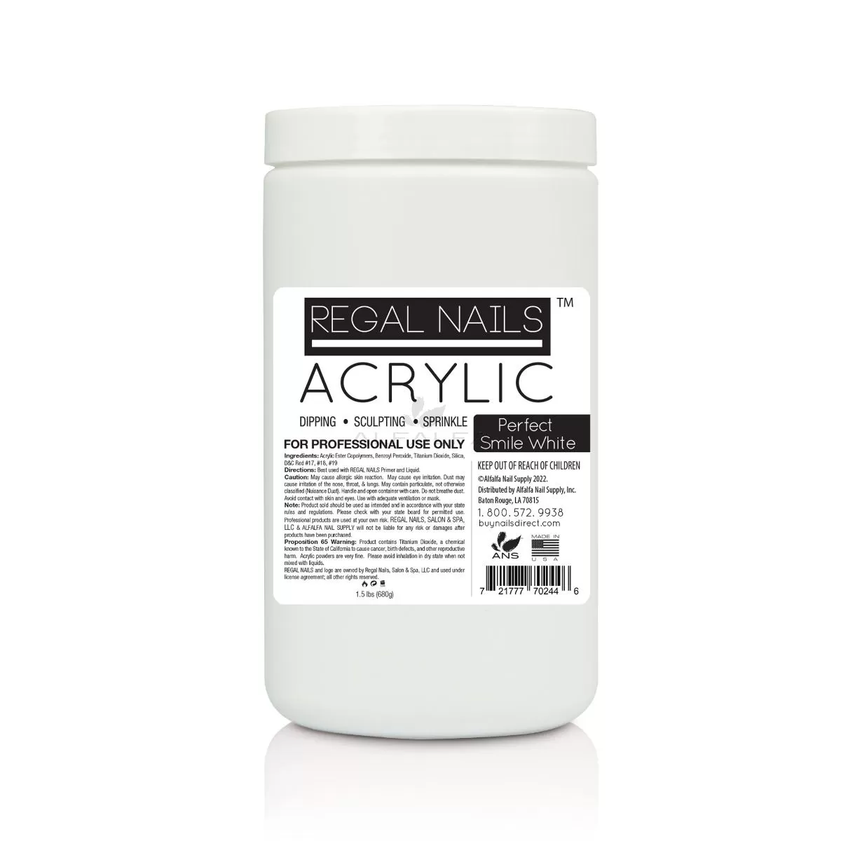 Regal Acrylic Powder - Perfect Smile White