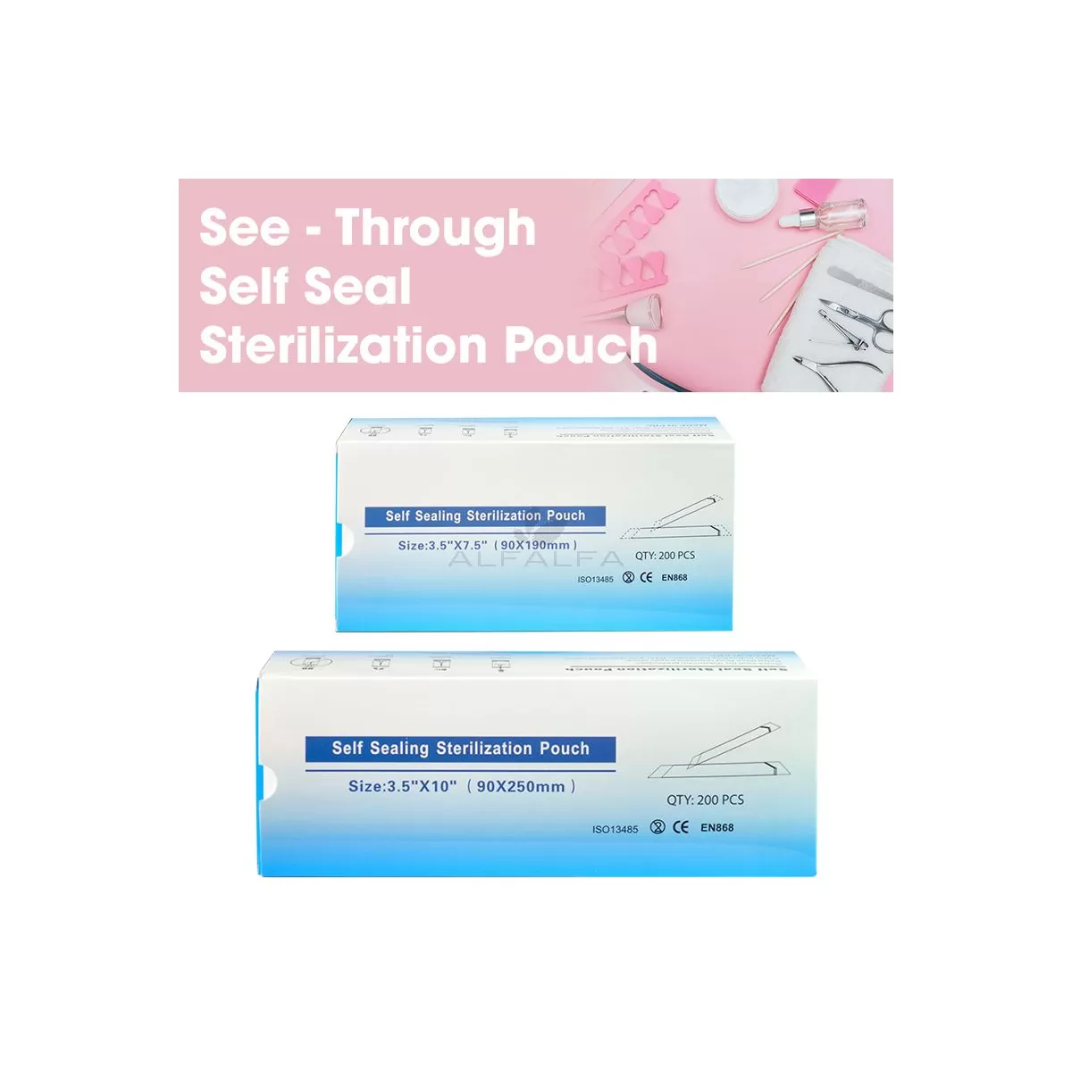 See-Through Self Seal Sterilization Pouch