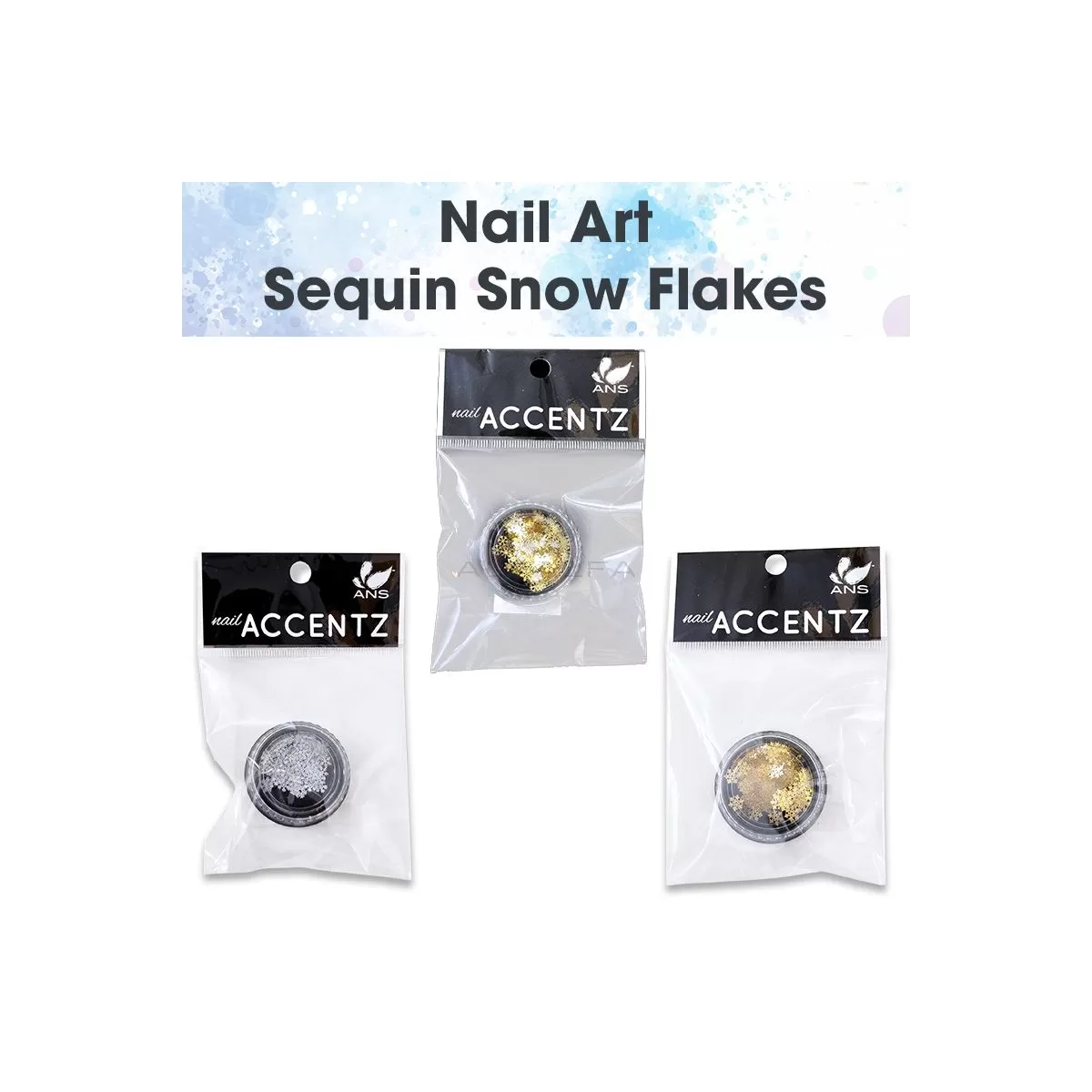 Nail Art Sequin Snow Flakes