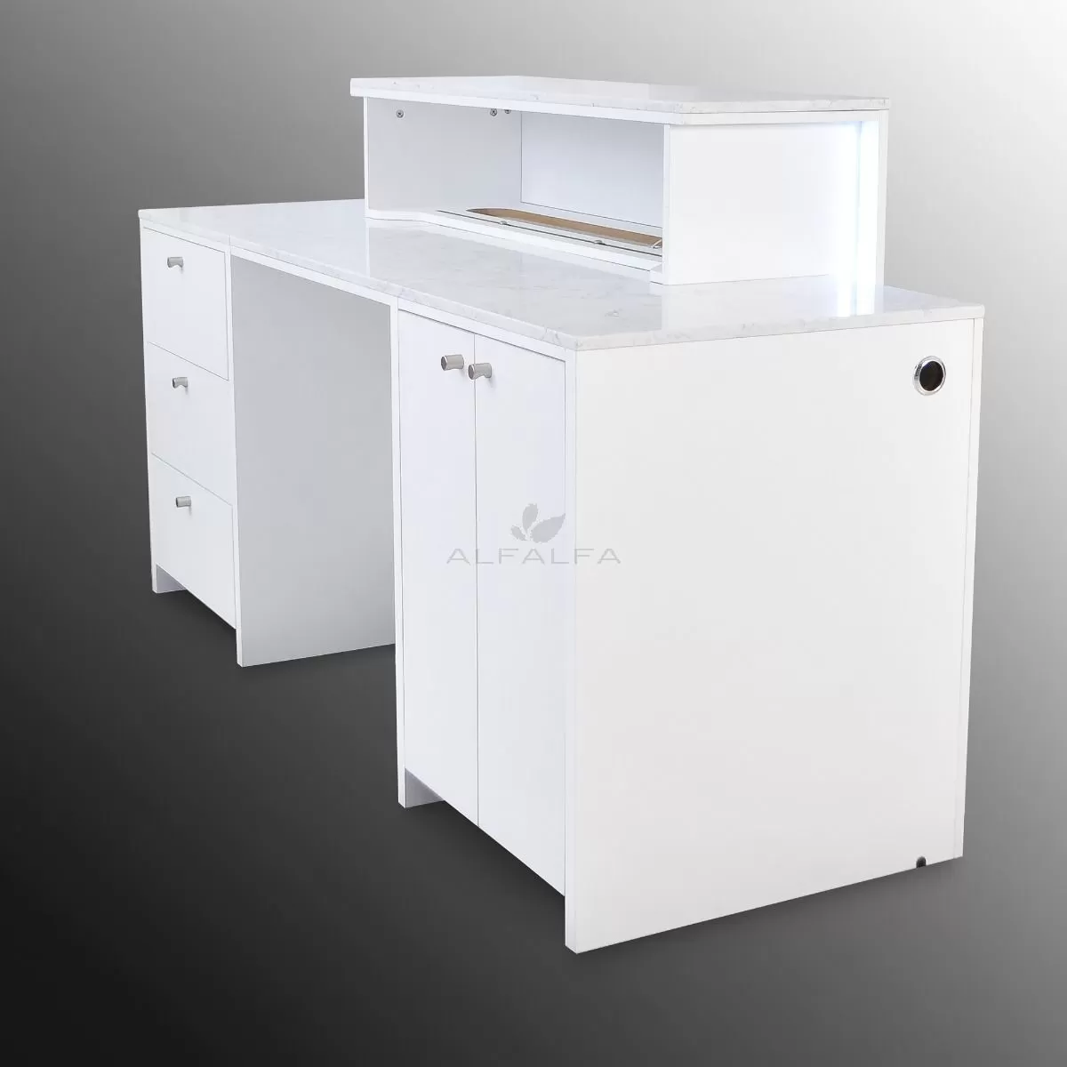 Regis Reception Counter with Marble Tops