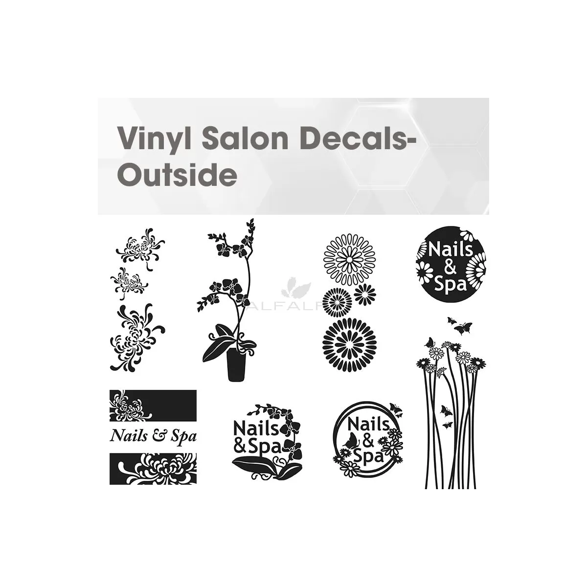 Vinyl Salon Decals-Outside