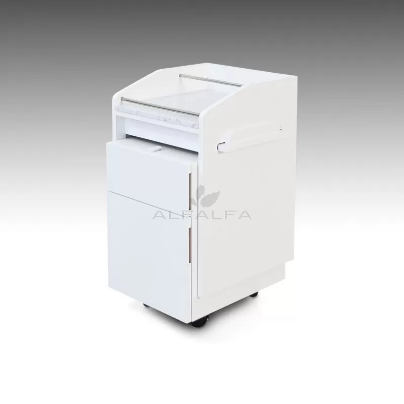 Luxus A La Cart with Marble - White