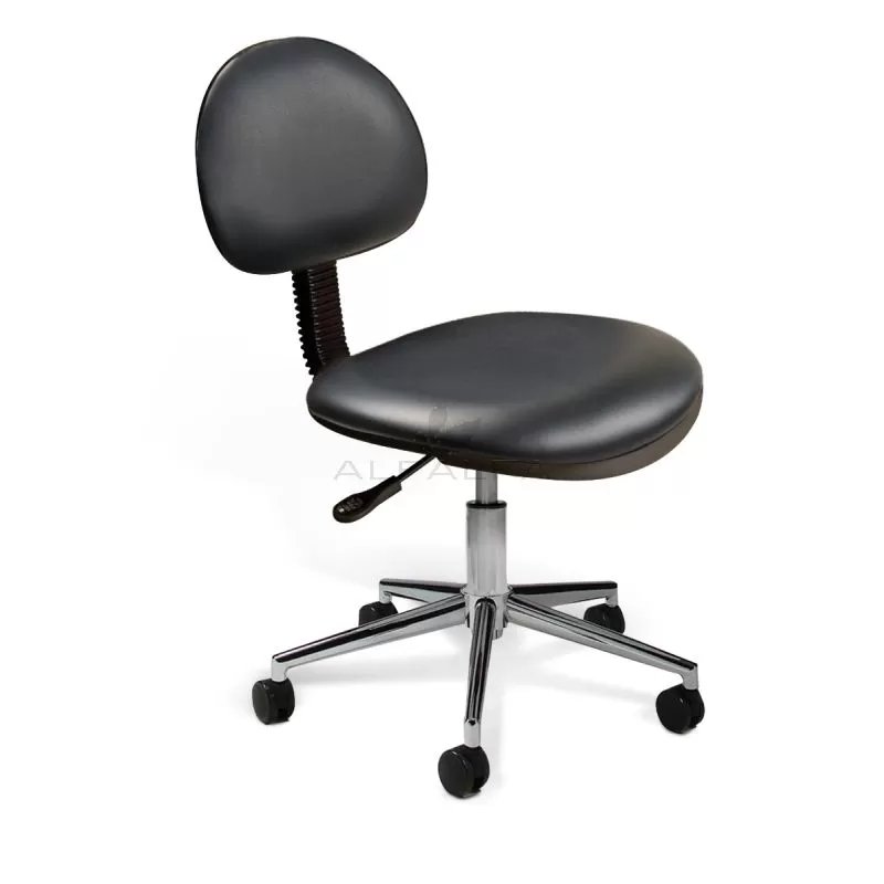 Technician Chair Black w/ Chrome Base