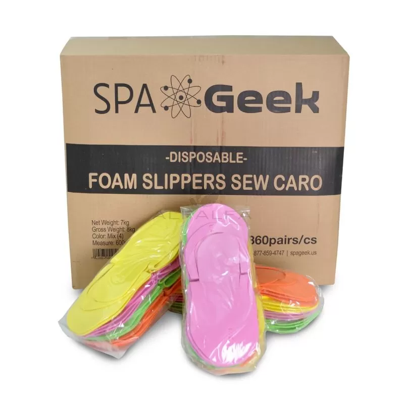 SpaGeek Non-Skid Foam Slippers - 360/bx