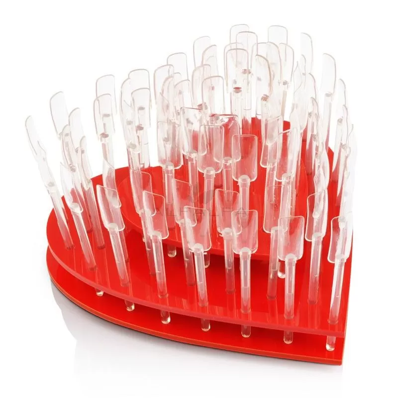 Heart-Shaped Nail Tip Display Holder w/70 Tip Sticks