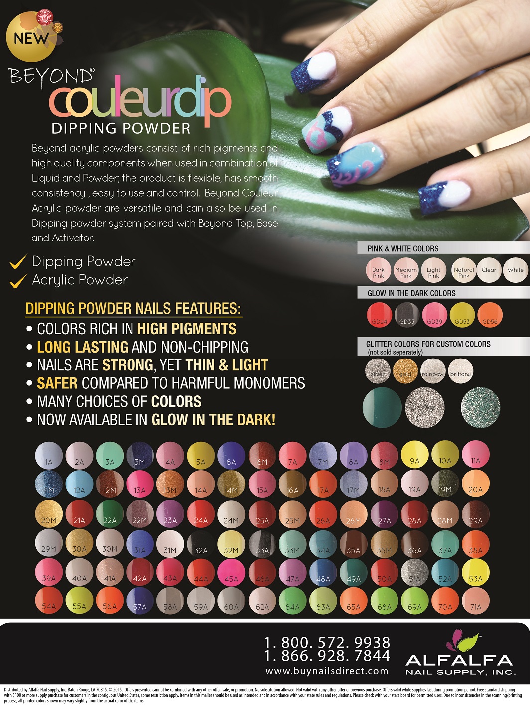 Nail Dip Powder Color Chart