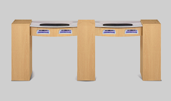 Classic Double Manicure Table with UV Gel Lights Classic Double Manicure Table with UV Gel Lights