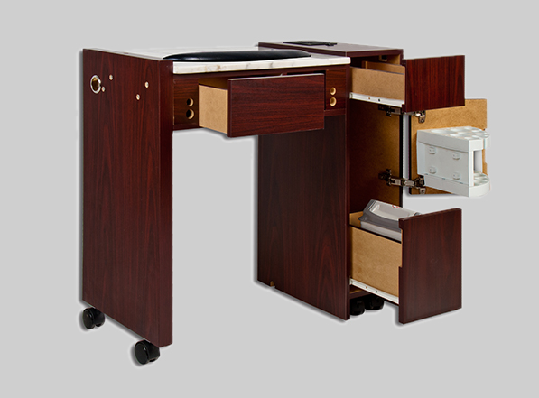 Classic Space Saver Manicure Table with UV Gel Lights Classic Space Saver Manicure Table with UV Gel Lights