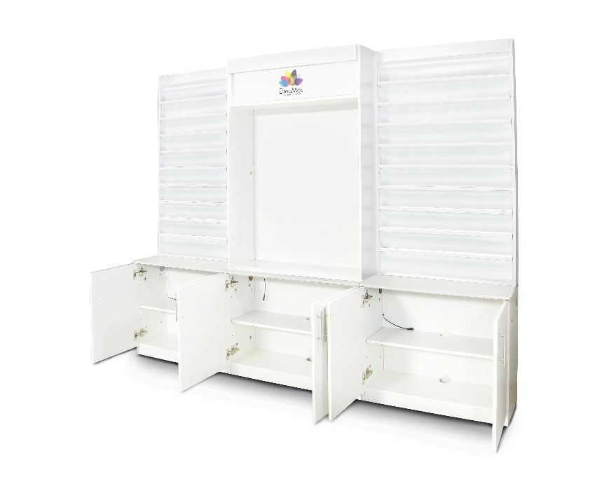 DreaMau Machine Cabinet-Set of 3 Display-White